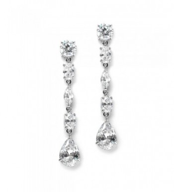 Mariell Gorgeous Mix Shape Zirconia Earrings