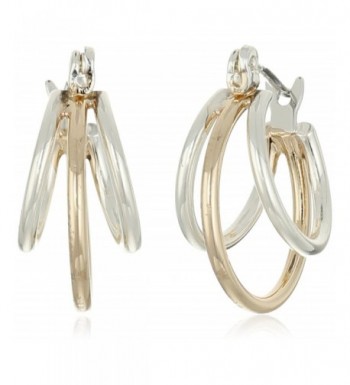 Napier Classics Two Tone Multi Hoop Earrings