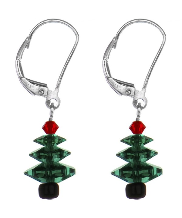 Christmas Earrings Created Swarovski Crystals