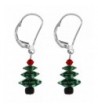 Christmas Earrings Created Swarovski Crystals