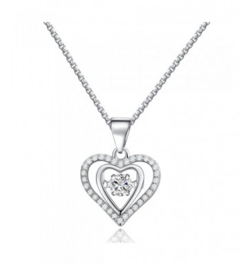 SILVERAGE Sterling Zirconia Pendants Necklace