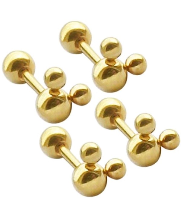 Thenice Plating Beads Screws Earrings