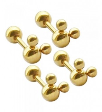 Thenice Plating Beads Screws Earrings