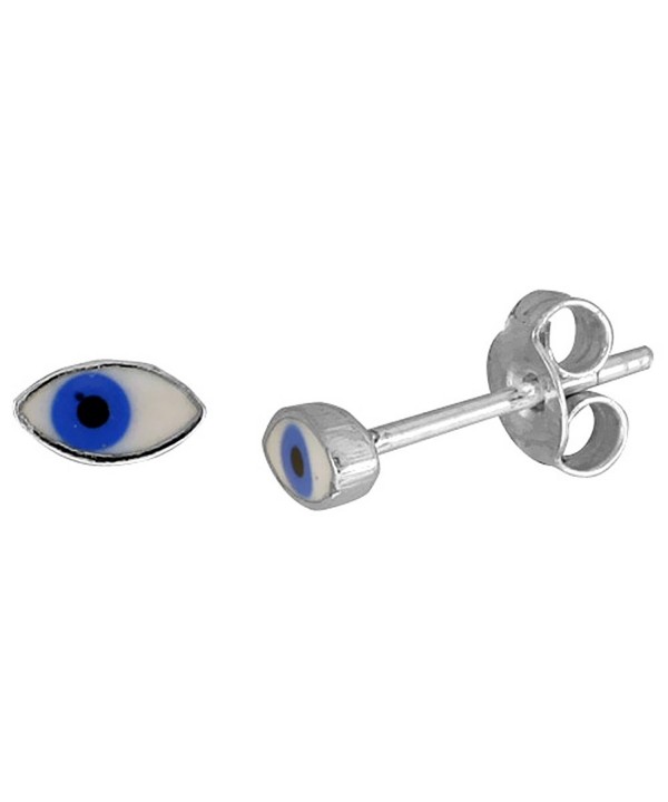 Small Sterling Silver Enamel Earrings