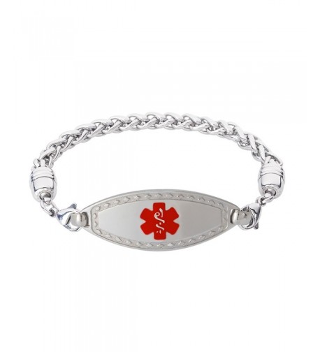 Divoti Engraved Bracelet Stainless Red 8 5