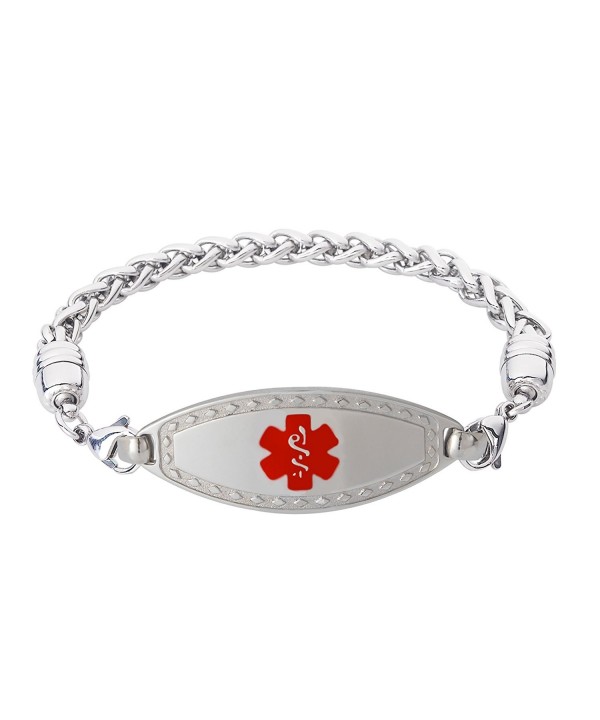 Divoti Engraved Bracelet Stainless Red 8 5