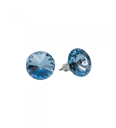 Designs Nathan Earrings Swarovski Aquamarine Colored