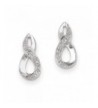 Sterling Rhodium Diamond Post Earrings
