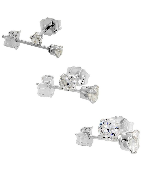 Sterling Silver Zirconia Earrings Cartilage