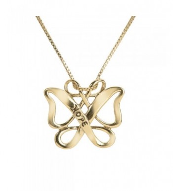 Yellow Sterling Infinite Butterfly Pendant