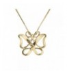 Yellow Sterling Infinite Butterfly Pendant