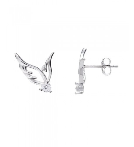 Sterling Silver Wing Stud Earrings