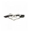 Heart Pewter Nylon Stretch Bracelet