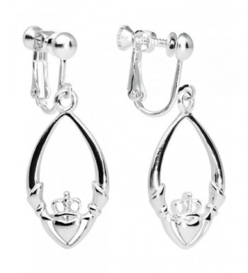 Irish Claddagh Clip On Earrings