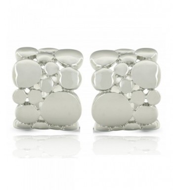 JanKuo Jewelry Rhodium Polished Earrings