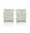 JanKuo Jewelry Rhodium Polished Earrings