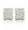 JanKuo Jewelry Rhodium Polished Earrings