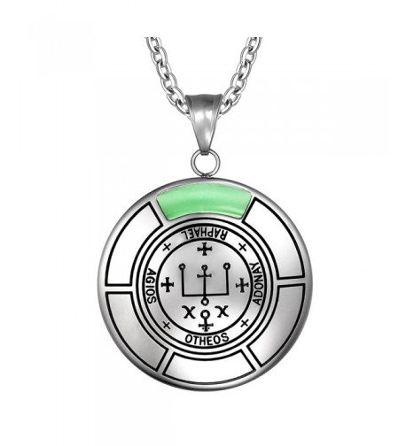 Archangel Raphael Medallion Simulated Necklace