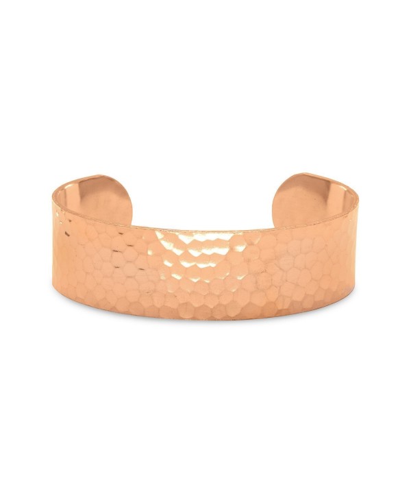 19mm Hammered Solid Copper Bracelet