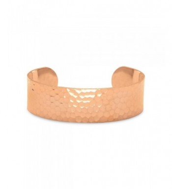 19mm Hammered Solid Copper Bracelet