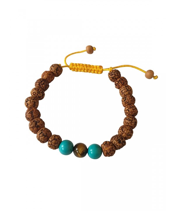 Tibetan Rudraksha Bracelet Turquoise Spacers