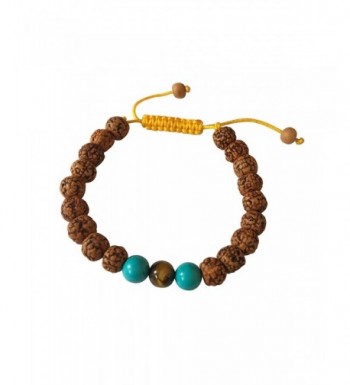 Tibetan Rudraksha Bracelet Turquoise Spacers