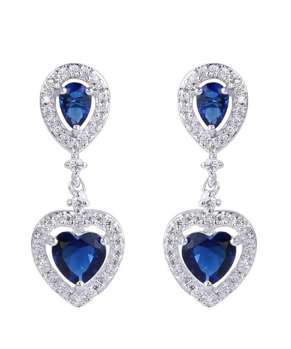 EVER FAITH Zirconia Teardrop Silver Tone EVER FAITH Zirconia Teardrop Silver Tone