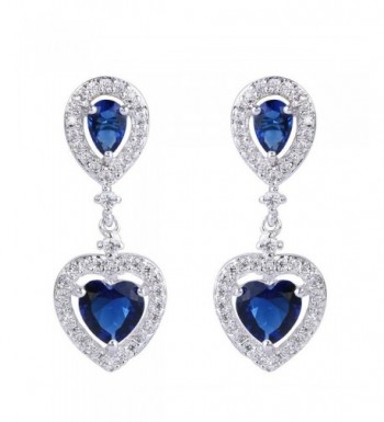 EVER FAITH Zirconia Teardrop Silver Tone