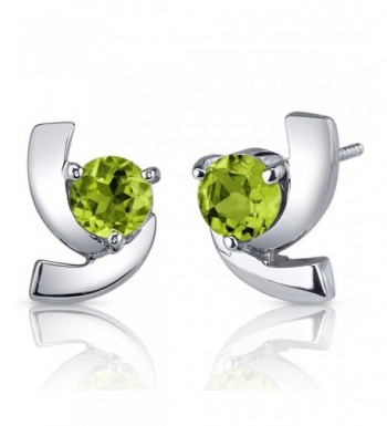 Illuminating Peridot Earrings Sterling Rhodium