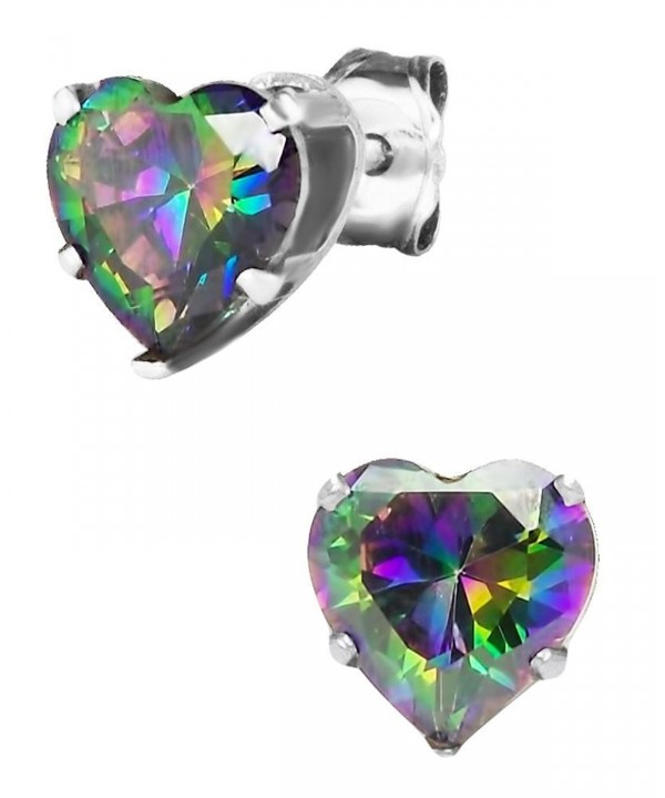 Sterling Simulated Diamond Rainbow Earrings Sterling Simulated Diamond Rainbow Earrings