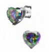 Sterling Simulated Diamond Rainbow Earrings