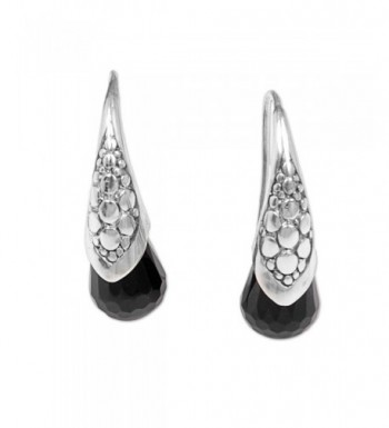 NOVICA Sterling Silver Earrings Midnight