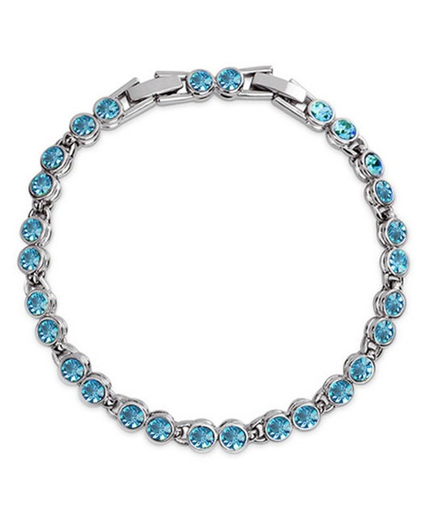 Crystal Tennis Bracelet Women Silver