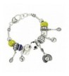 Silvertone Beautiful Sports Closure Bracelet