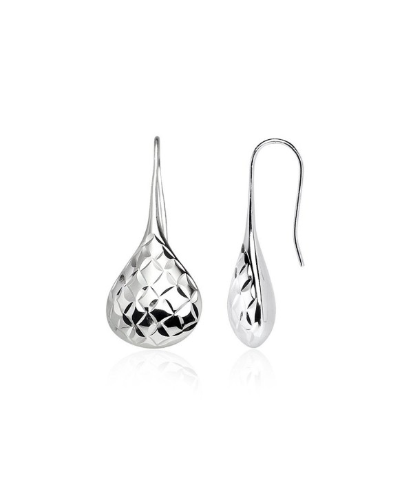 Sterling Silver Diamond Cut Polished Earrings