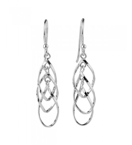 Sterling Silver Triple Dangle Earrings