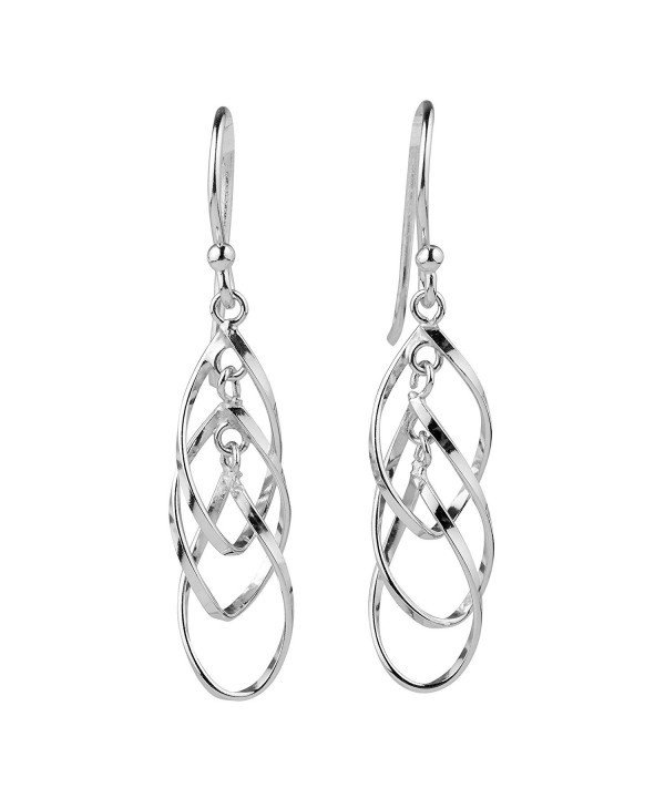 Sterling Silver Triple Dangle Earrings