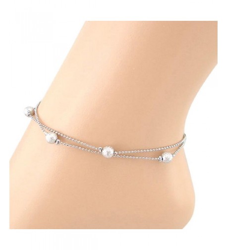 SusenstoneDouble Anklet Bracelets Sandal Jewelry