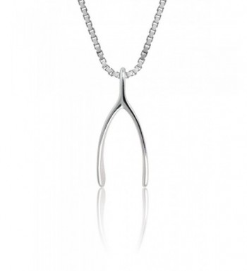 Sterling Silver Wishbone Necklace Pendant