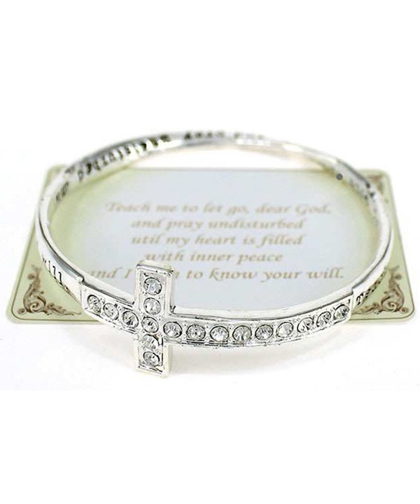 Inspirational Cross Crystal Bracelet Teach