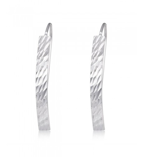 Sterling Diamond Rhodium Climber Earrings