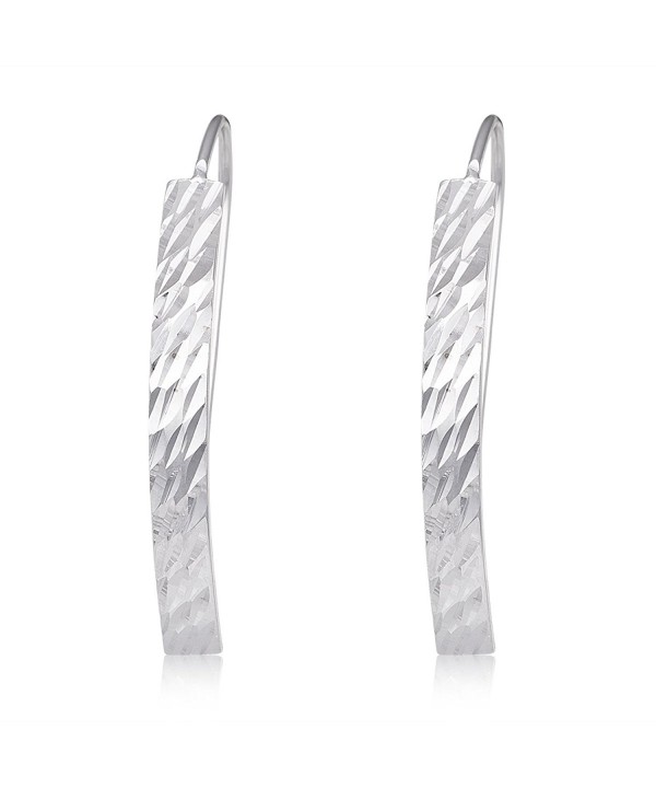 Sterling Diamond Rhodium Climber Earrings