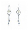 SBLING Platinum Plated Multi Teardrop Earrings Swarovski