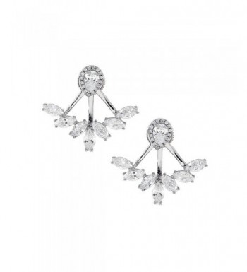 Platinum Sterling Zirconia Earring Jackets