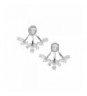 Platinum Sterling Zirconia Earring Jackets