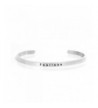 Stainless Fearless Positive Quotes Bracelet