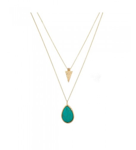 Lux Accessories Turquoise Teardrop Arrowhead