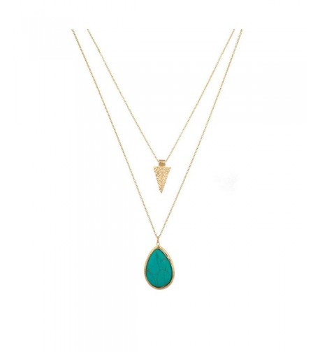 Lux Accessories Turquoise Teardrop Arrowhead