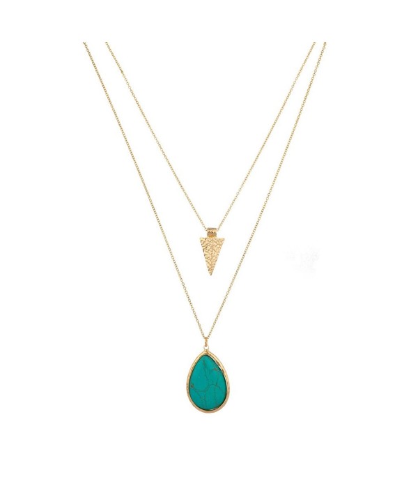 Lux Accessories Turquoise Teardrop Arrowhead