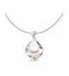 Sterling 10 11mm Surround Pendant Necklace